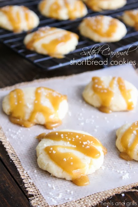 Salted Caramel Shortbread Cookies | 25+ Christmas Cookie Exchange Recipes