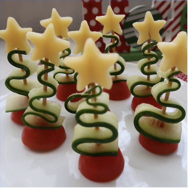 Christmas Cucumber trees | Healthy Holiday Snacks | NoBiggie