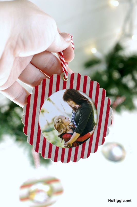 DIY washi tape Christmas photo ornaments | NoBiggie.net