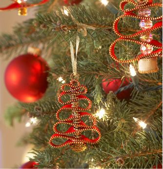 Zipper bead Christmas tree ornament | +25 Beautiful Handmade Ornaments