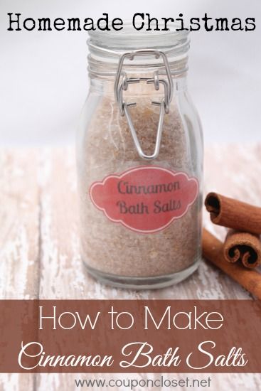 Homemade Christmas Cinnamon Bath Salts | 25+ Mason Jar Gift Ideas