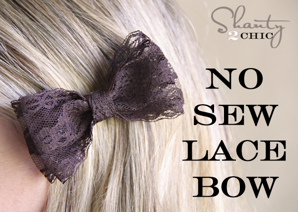no sew lace bow | 25+ handmade gift ideas under $5