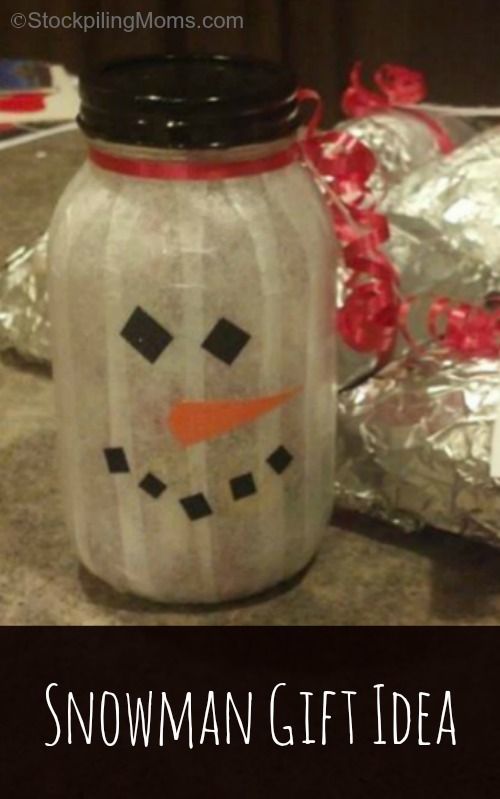 Snowman Gift Idea | 25+ Mason Jar Gift Ideas