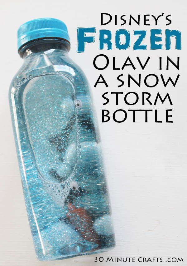 Disney's Frozen Olaf in a Snow Storm Bottle | 25+ Indoor Winter Activities for Kids