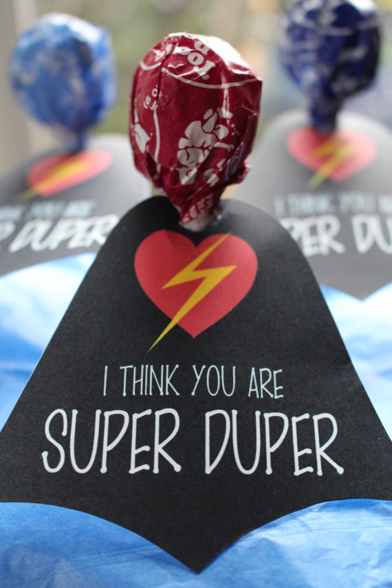 I think you are super duper - 25+ Creative Classroom Valentines - NoBiggie.net