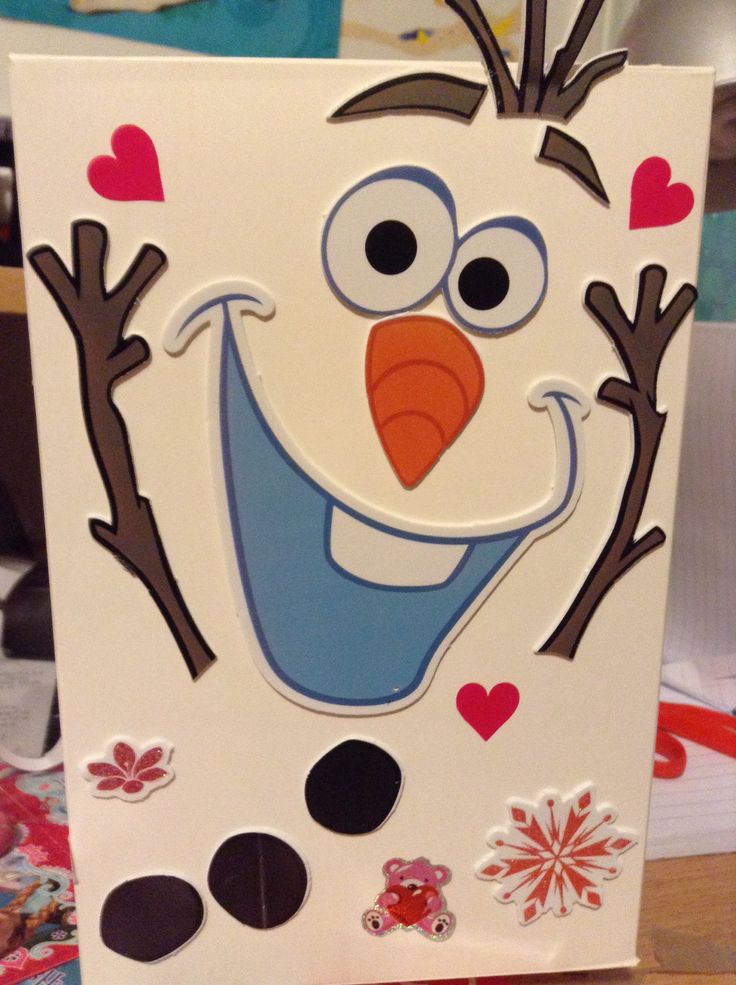Olaf Snowman Valentine Box