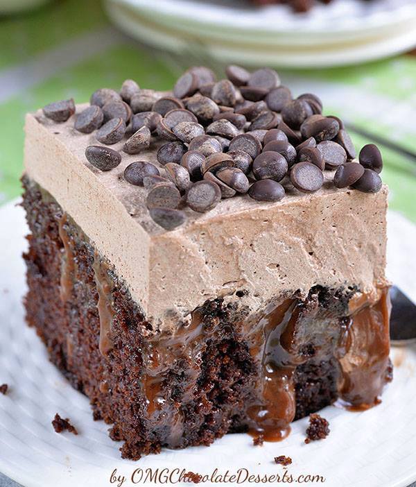 chocolate poke cake | 25+ recipes for chocolate lovers