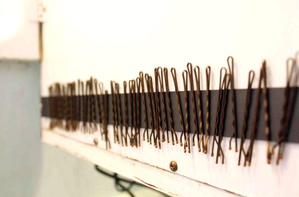 magnetic strip for bobby pins | 25+ Organization ideas for the home