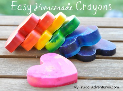 Easy Homemade Crayons | 25+ Rainbow crafts, food and more