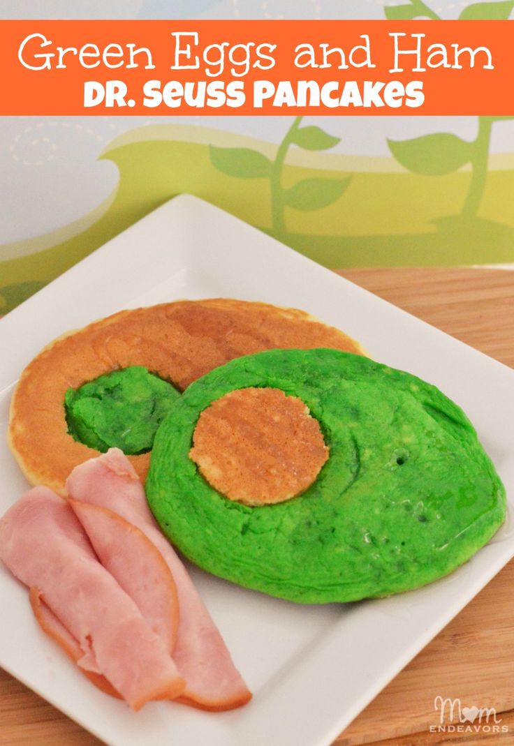 Green Eggs and Ham Pancakes | 25+ Dr. Seuss Party Ideas