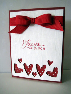 Cut out hearts card