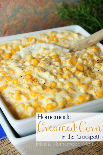 Homemade Creamed Corn in the Crockpot | 25+ Delicious Vegetable Side Dishes