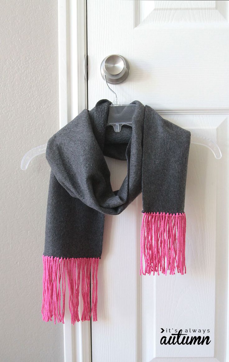 No Sew Fleece and Fringe Scarf | 25+ Inexpensive DIY Birthday Gift Ideas for Women