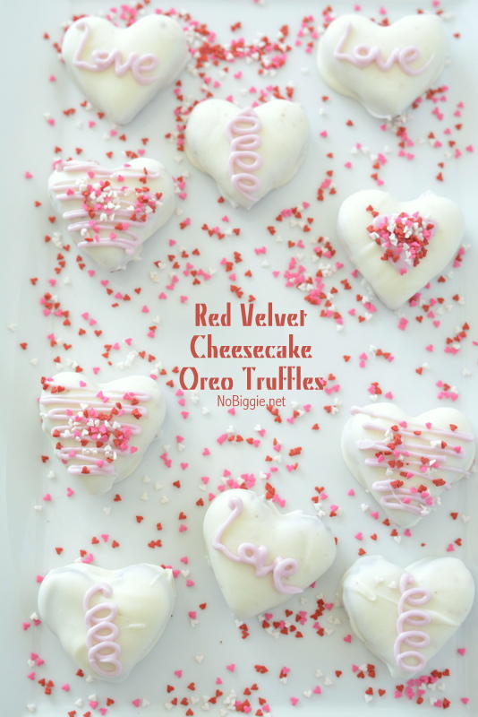 Red Velvet Oreo Cheesecake Truffles | NoBiggie.net