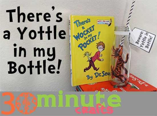 There's a Yottle in My Bottle Craft | 25+ Dr. Seuss Party Ideas