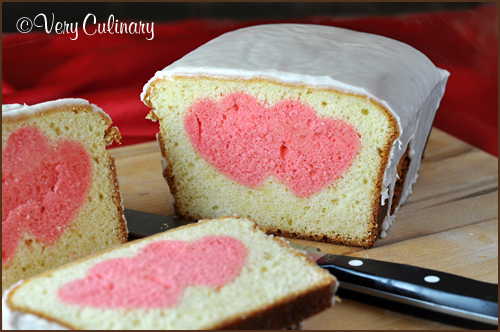 Valentine's Day Peek-a-Boo Pound Cake 25+ Heart-Shaped Food Ideas | NoBiggie.net