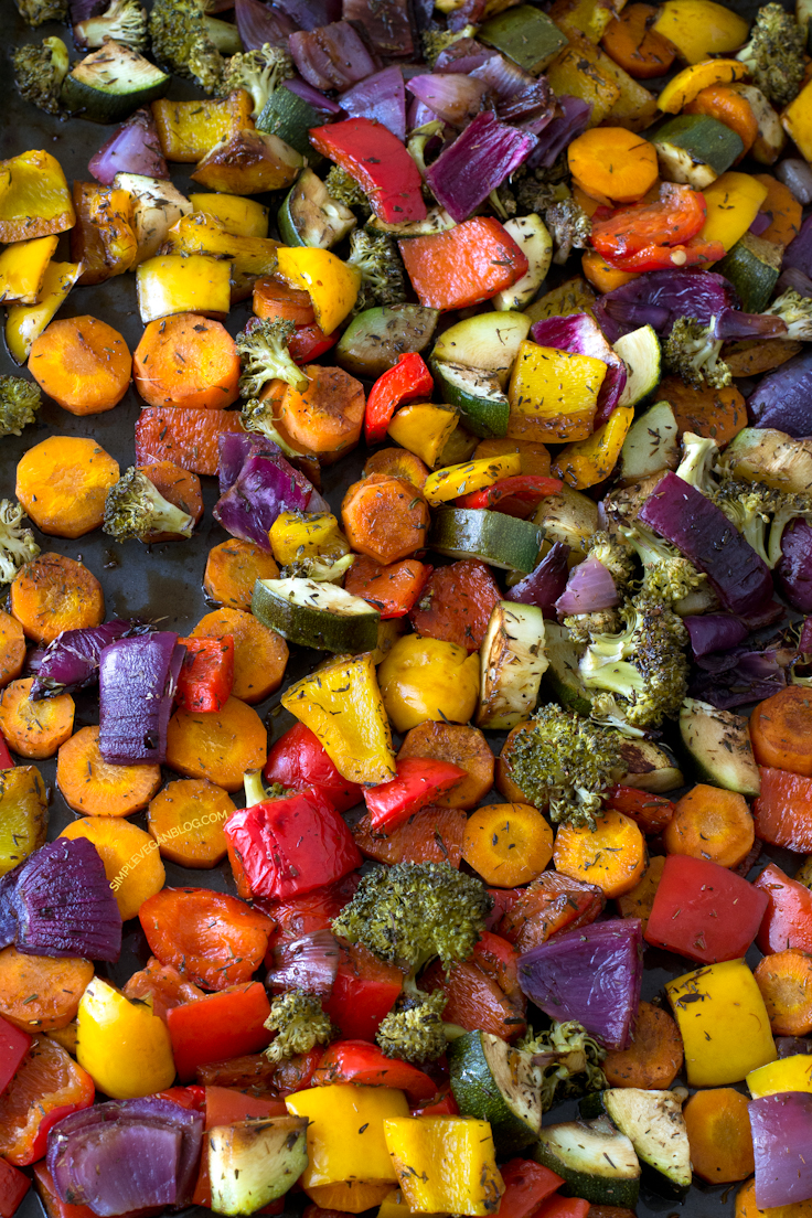 rainbow roasted vegetables | 25+ Delicious Vegetable Side Dishes