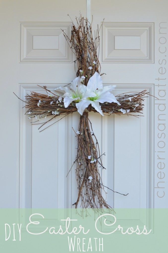 DIY Easter Cross Wreath | 25+ Easter and Spring Decorations
