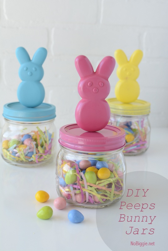 DIY peeps bunny jars | NoBiggie.net