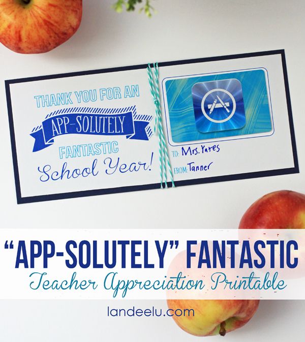App-Solutely Fantastic | 25+ MORE Teacher Appreciation Week ideas