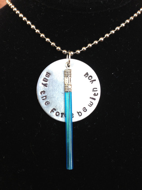 Star Wars Inspired Hand Stamped Necklace | 25+ ways to celebrate Star Wars Day
