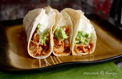 3 ingredient Crockpot Chicken Tacos | 25+ Three Ingredient Recipes