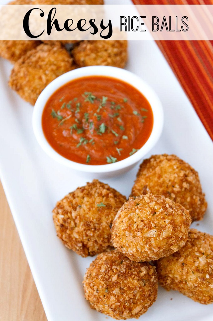 Cheesy rice balls | 25+ Cheesy Appetizers and Dips