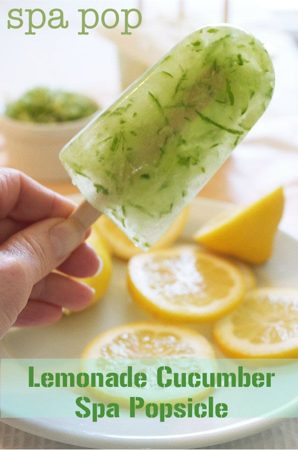 Lemon Cucumber Spa Popsicle | 25+ Popsicle Recipes