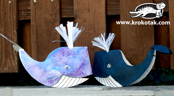 Paper plate whale | 25+ Paper Plate Crafts