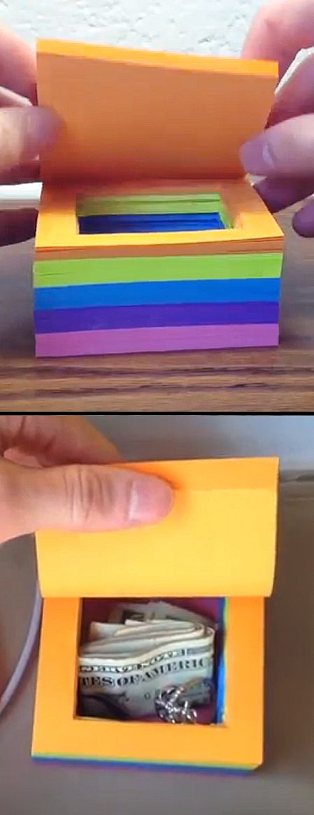 Sticky Note Safe | 25+ Post It Note DIY Ideas
