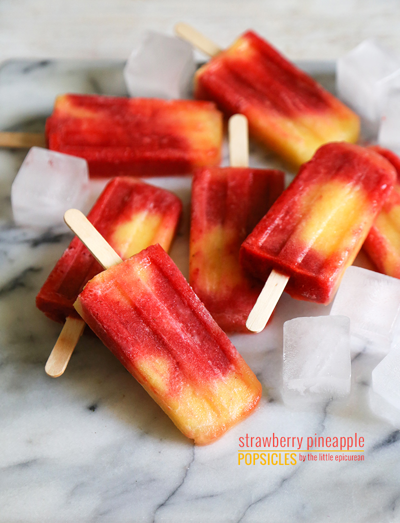 Strawberry Pineapple Popsicles | 25+ Popsicle Recipes