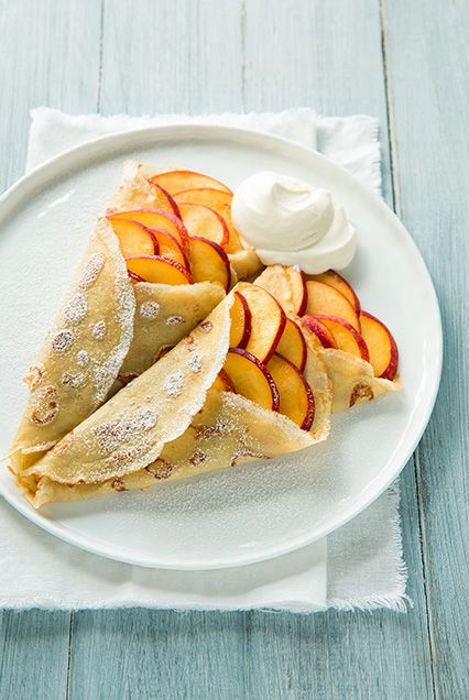 Vanilla Bean Crepes with Peaches and Cream | 25+ Ways to Make Crepes