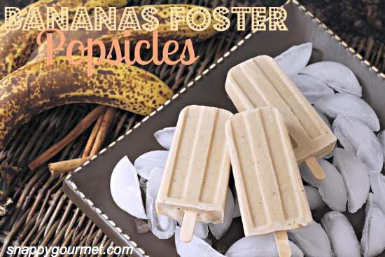 Banana Foster Popsicles | 25+ ways to use over-ripe bananas