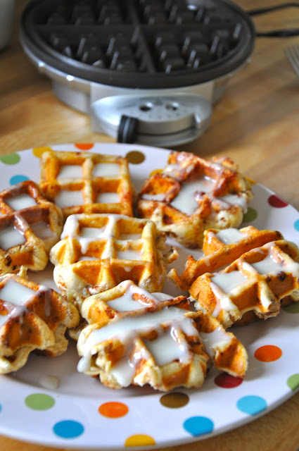 Cinnamon rolls in waffle iron | 25+ Waffle Recipes