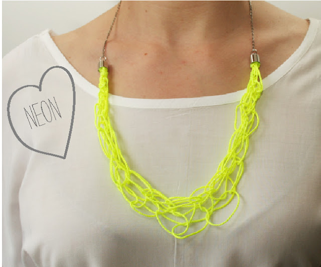 DIY Neon Necklace | 25+ Neon DIY Projects