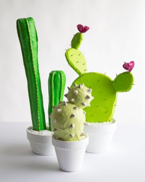 DIY Paper Mache Cacti | 25+ Cactus crafts and DIY