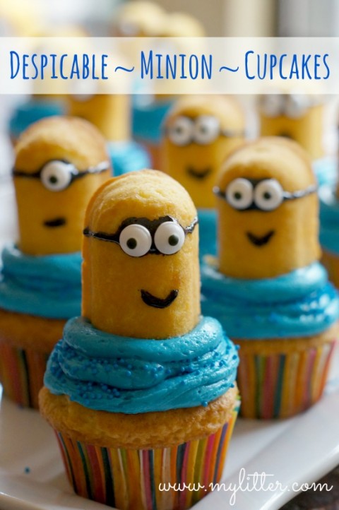 Despicable Minion Cupcakes | 25+ minion party ideas