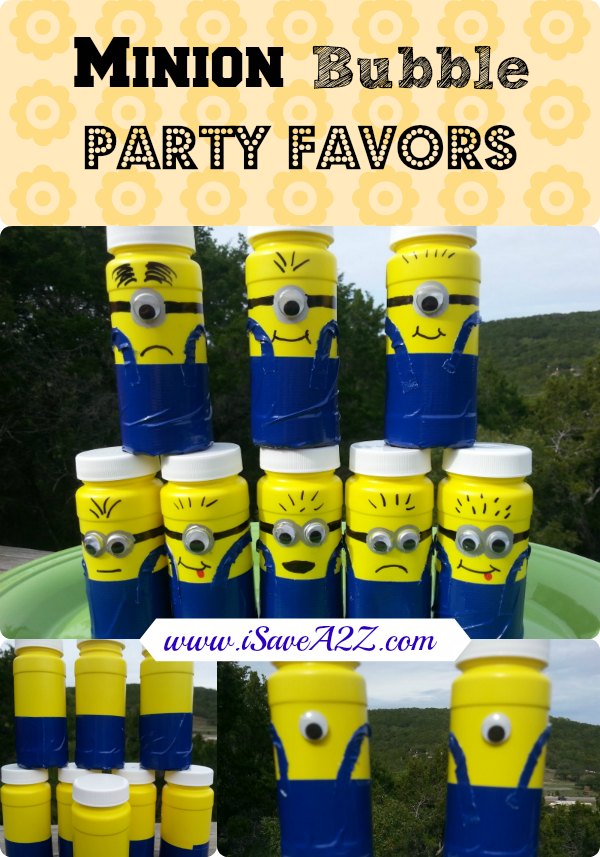 Minion Bubble Party Favors | 25+ minion party ideas