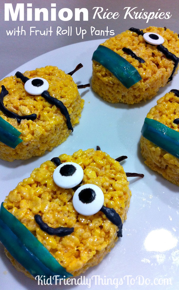 Minion Rice Krispies Treats | 25+ minion party ideas