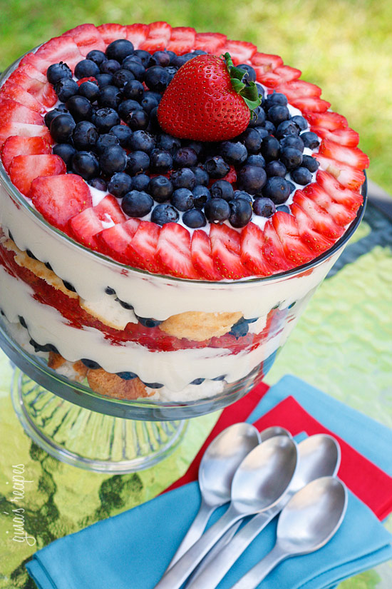 Red, White and Blue Trifle | 25+ 4th of July Party Ideas