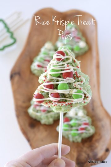 Rice Krispie Christmas Tree Pops | 25+ Rice Krispie Treat Ideas