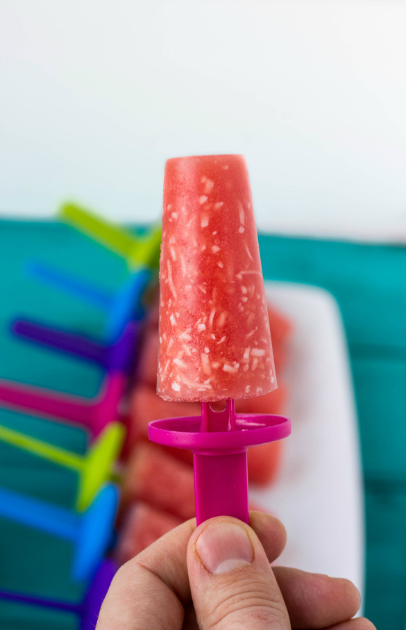 Watermelon Coconut Popsicles | 25+ Two Ingredient Recipes