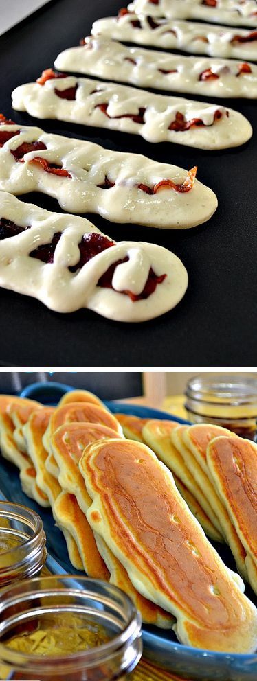 Bacon Pancake Dippers | 25+ recipes starring bacon