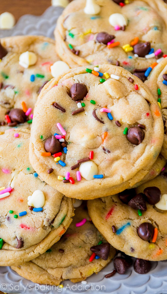 Cake Batter Chocolate Chip Cookies | 25+ Cake Batter Recipes