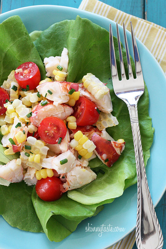 Chilled Lobster Salad with Sweet Summer corn and Tomatoes | 25+ fresh corn recipes