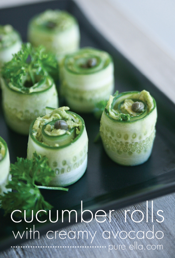 Cucumber Rolls with Creamy Avocado | 25+ Avocado Recipes