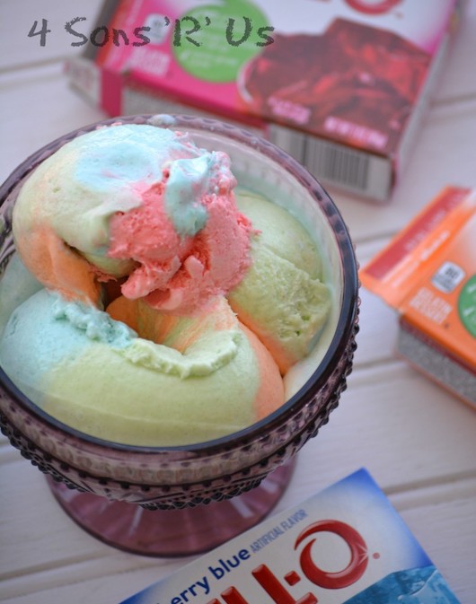 JELLO Rainbow Sherbet | 25+ homemade ice cream recipes