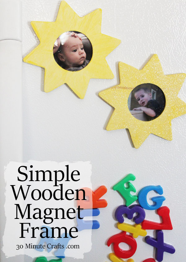 Simple Painted Wooden Magnet Frame | 25+ Summer Crafts for Kids