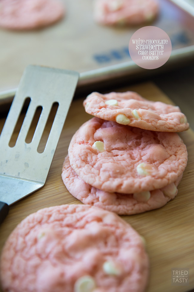 Strawberry Cake Batter Cookies | 25+ Cake Batter Recipes