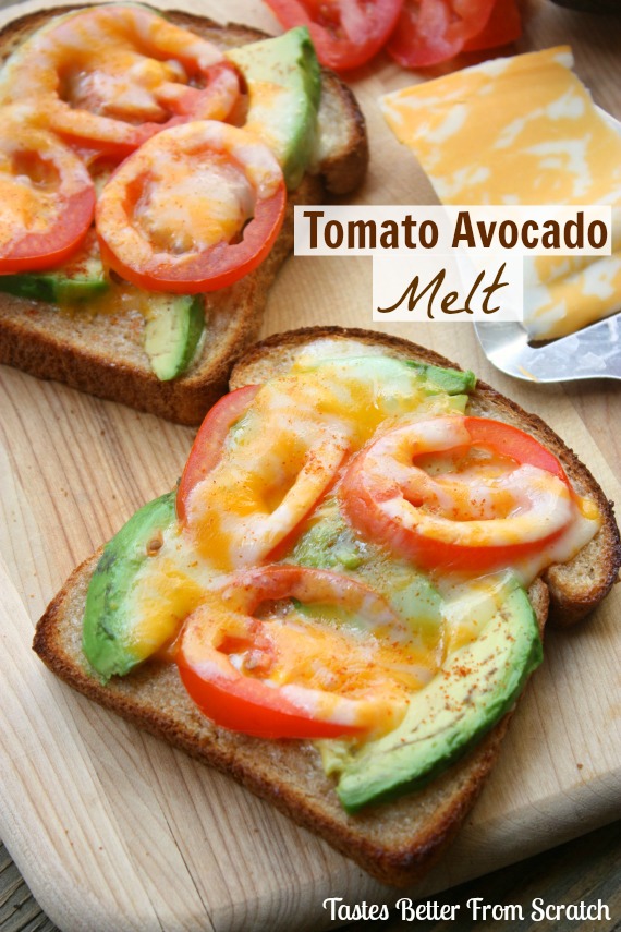 Tomato Avocado Melt | 25+ Avocado Recipes